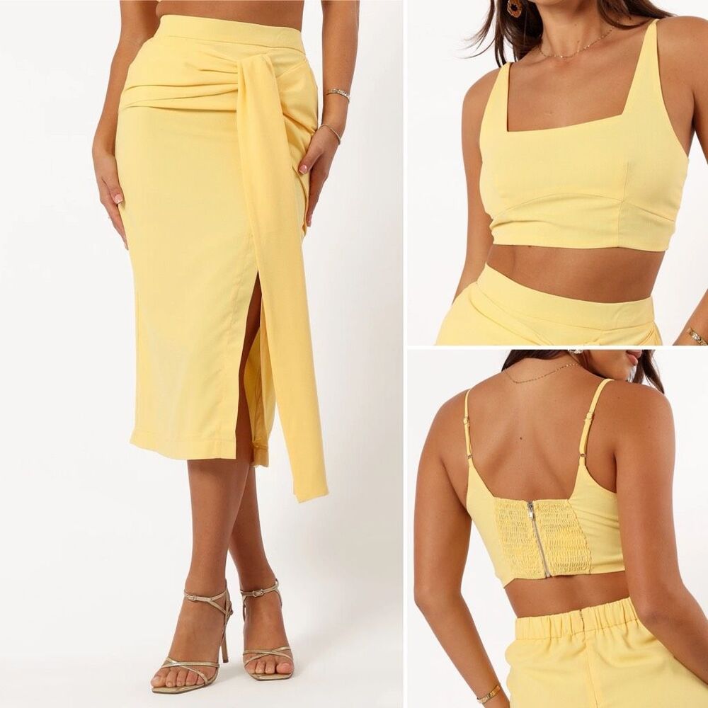 Sndys Zanita Skirt and Top Set in Yellow Size 6 - Picture 12 of 12